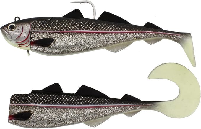 Groot Rubberen Shinaas 18 cm 180 g voor Kabeljauw en Heilbot