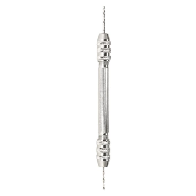 Mini Micro Handboor 10 stuks High-speed Steel Spiraalboren Bits Houder Set DIY Dubbele Chuck HSS Tool