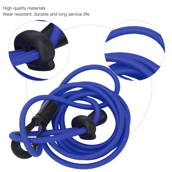 Doe-het-zelf Elastisch Kajakpeddel Leash Bungee Touw Gesp Combinatie Lanyard Kano AccessoireBlauw blue