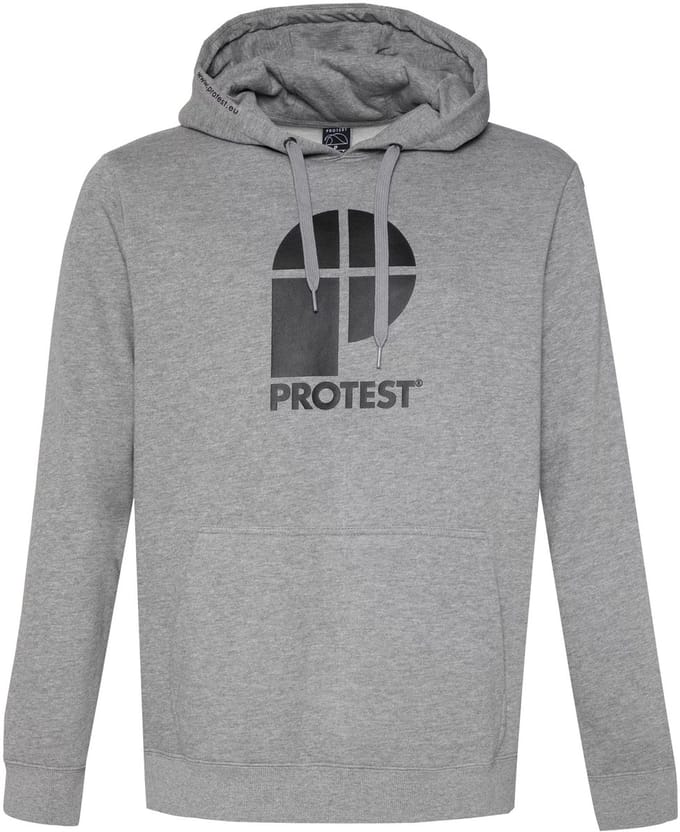 PROTEST - classic logo hoody men - Hoodie heren - Grijs