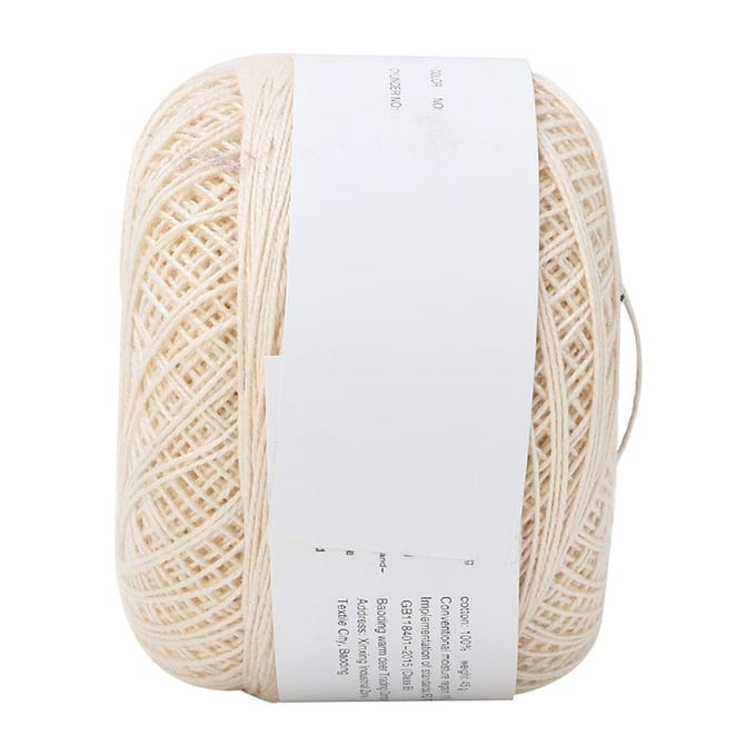 Dentelle en coton crocheté à la main, soie d'été légère et fine (6603 Blanc laiteux) blanc