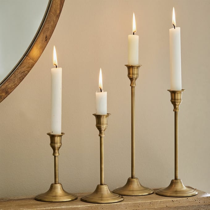 LOBERON Kandelaar set van 4 Namoris goudkleurig