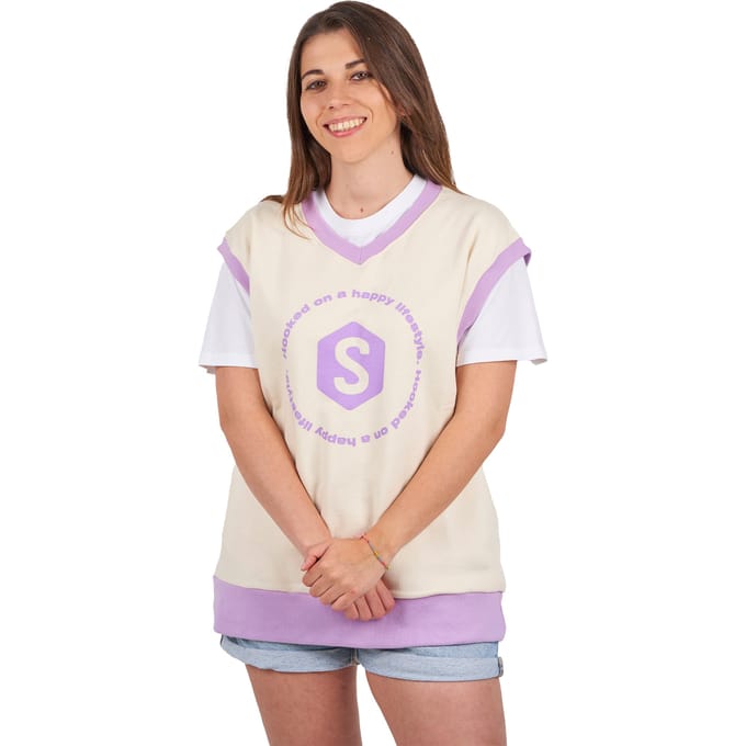BeHappy SPRBVE-2201 vrouwen mouwloos sweatshirt met ronde hals
