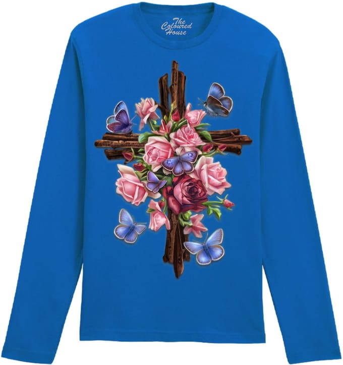 Flower Cross The Coloured House Longsleeve T-shirt M