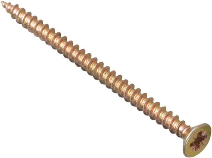 Multifunctionele Schroeven Enkele Schroefdraad - 4.0 x 75 mm - Zinkgeel