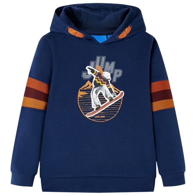 vidaXL - Kindertrui - met - capuchon - 104 - marineblauw