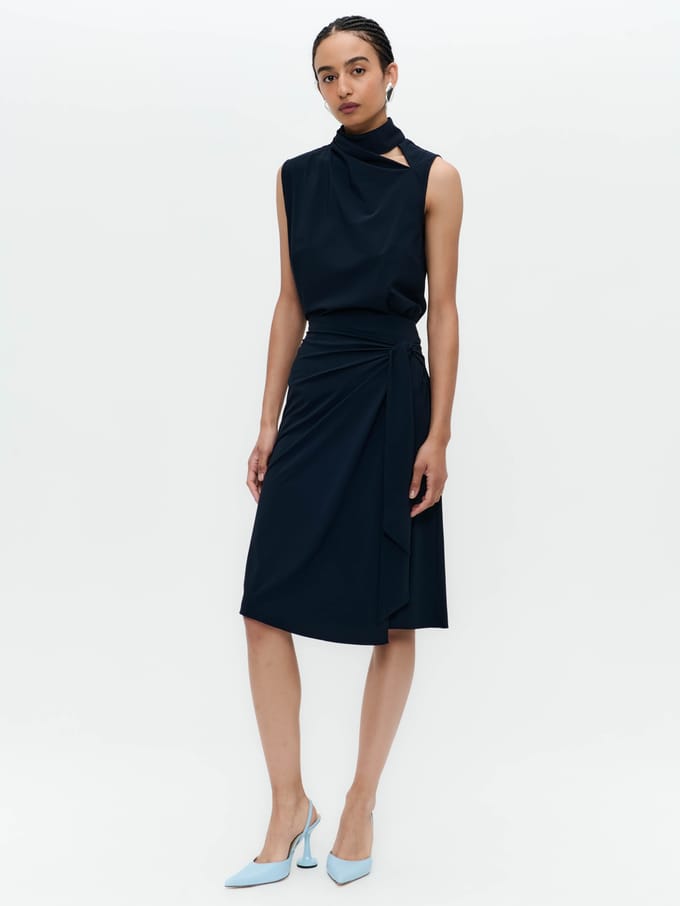 Naomi stretch technical jersey top | Blue - Blue / M