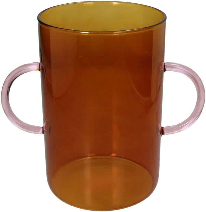 HD Collection Vaas Glas Amber 24,5x15x23cm