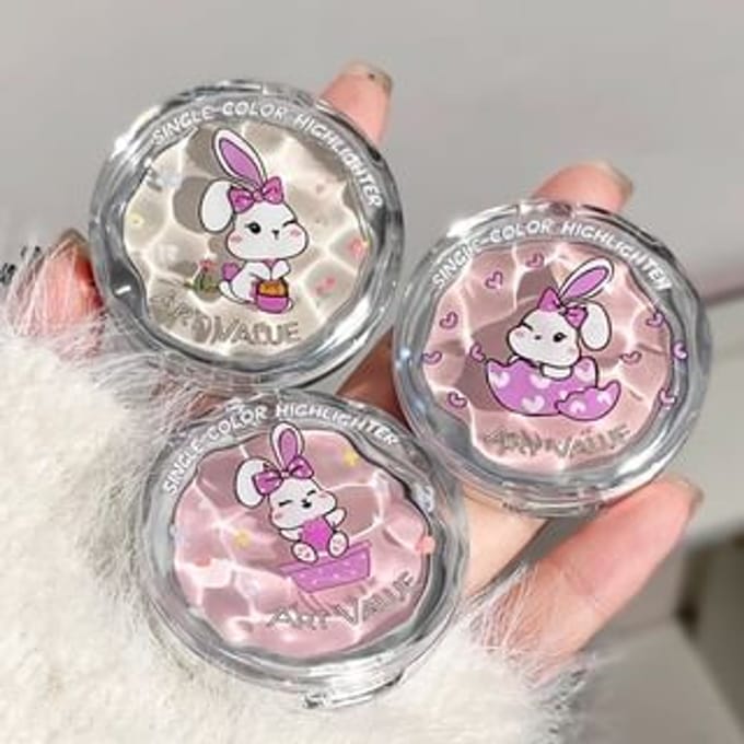 Art Value - Water Ripple Pink Bunny Highlighter - 3 Colors 2# Cream Purple - 3.5g
