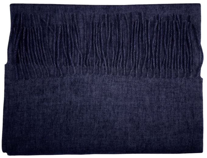 Stone Valley Fijn Gebreide Australische Wol Sjaal - Navy Blauw