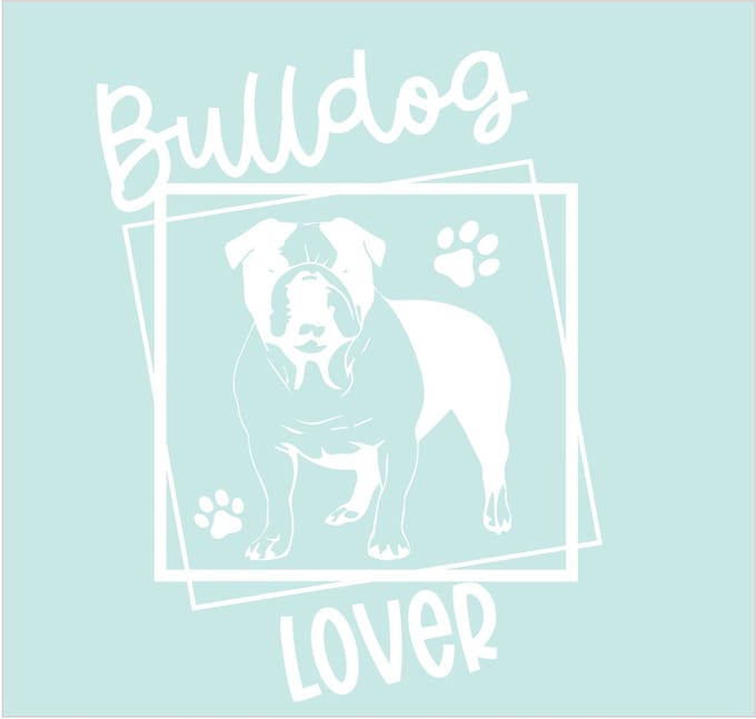 Raam - auto - laptop - deur sticker - bulldog lover - hond
