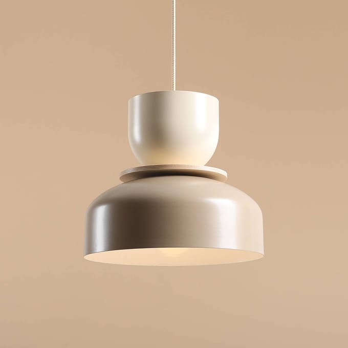 ALDEX Hanglamp Uto, beige/crème, Ø 30 cm, metaal