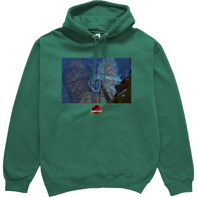 Jurassic Park Dilophosaurus Hoodie - Green - S