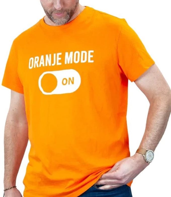 Oranje t-shirt mode on - one size