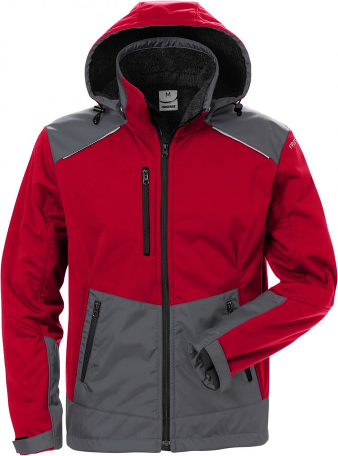 Fristads Softshell Winterjack 4060 Cfj - Missing Translation (Red/Grey) - L