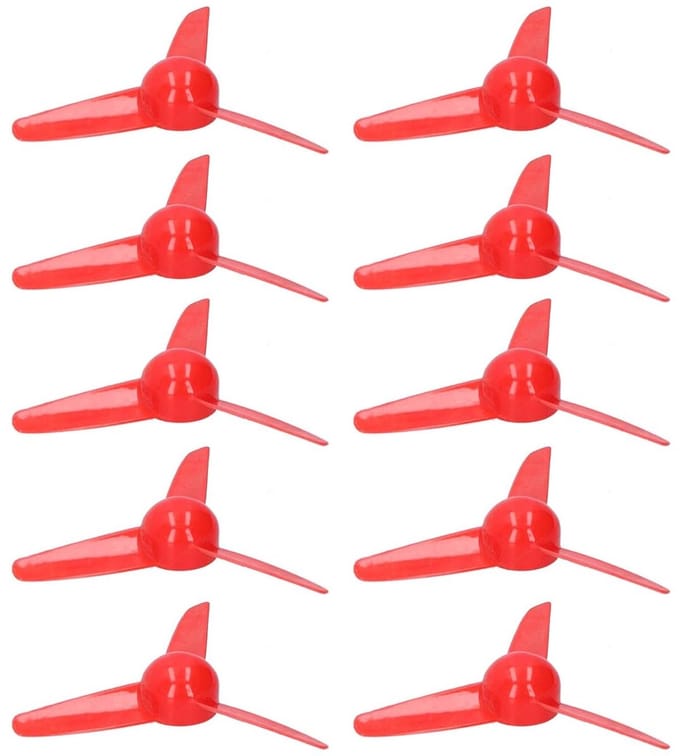 Drieblads propeller van 70 mm voor RC boten - Plastic accessoires voor modelbouw en DIY speelgoed met 2 mm gat
