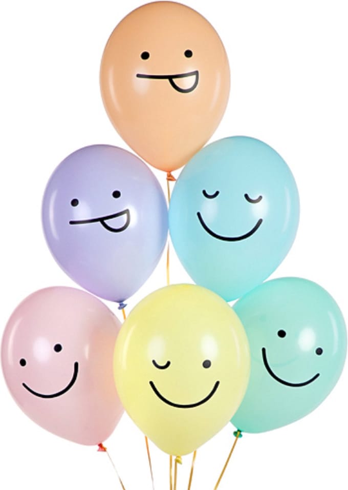 Partydeco - Partydeco ballonnen - Funny Faces (50 stuks)