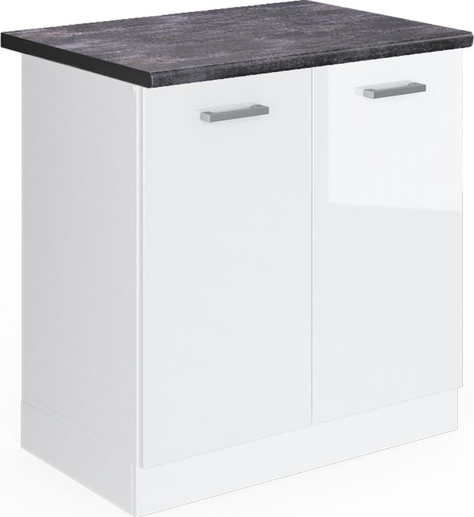 Vicco R-Line Wastafelkast – 80 cm, WB Antraciet Wit Hoogglans