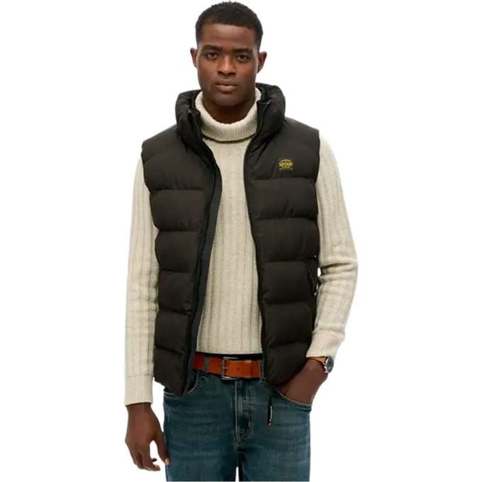 Superdry Essential mouwloze gewatteerde jas voor heren