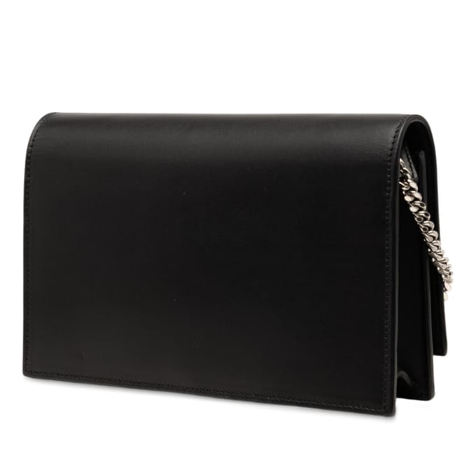 Tweedekans Calfskin Cloud Star Applique Classic Monogram Kate Tassel Wallet On Chain