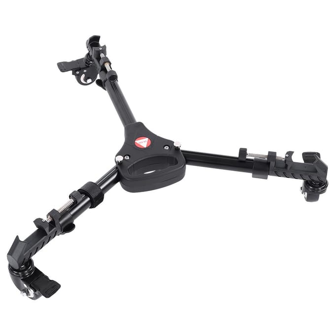 Kingjoy VX-600 Opvouwbare Statief Dolly 3 Wielen Standaard Katrolbasis Universele Camera black