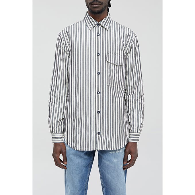 Closed  Men Relaxed Button Down Shirt Dark Night Taglia: XL | Camicie Casual Outlet | Uomo | Nero