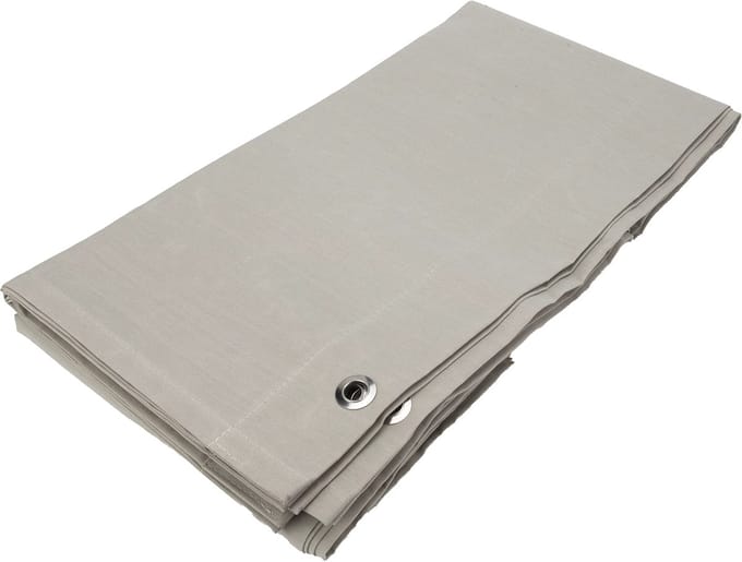Harmonica schaduwdoek waterdicht 290x400 cm breed Lava White - Exclusief Bevestigingsmateriaal