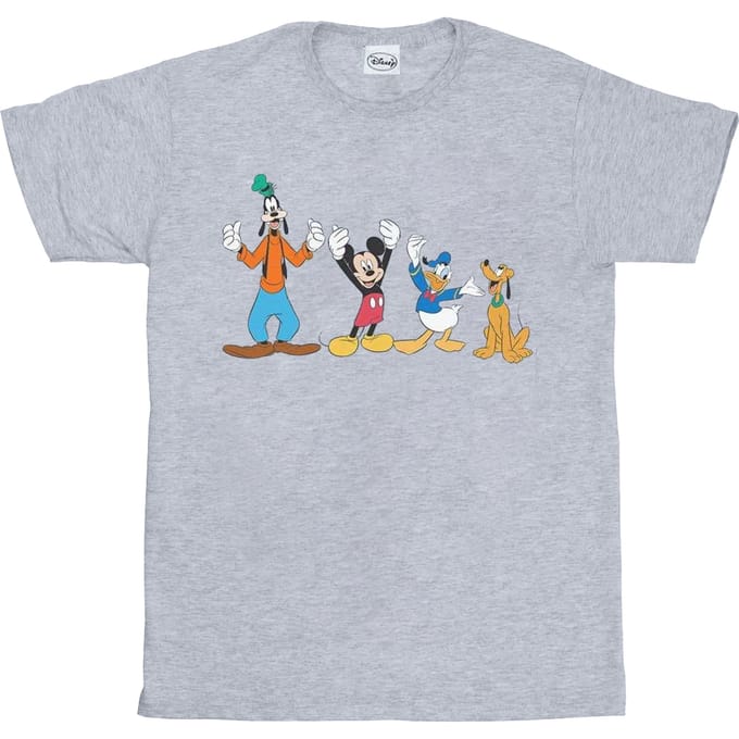 Disney Heren Mickey Mouse Friends T-Shirt (Sportgrijs)