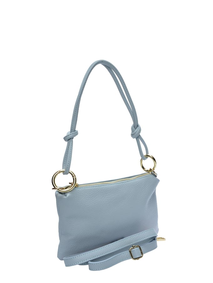 Anna Luchini Turquoise Rundleer Tas