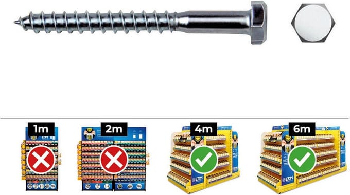 Schroefdoos CELO 6 x 100 mm Ø 6 mm 100 mm Verzinken (200 Stuks)