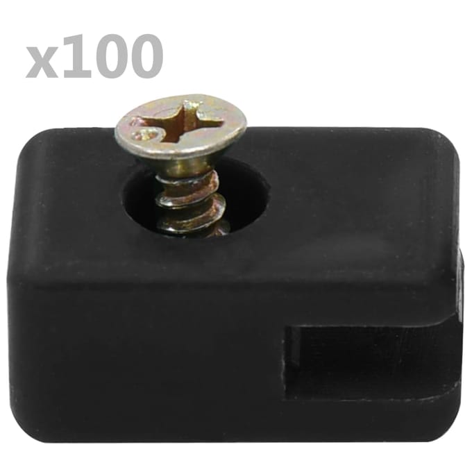 vidaXL - Spandraadhouder - met - schroef - 100 - sets - antraciet