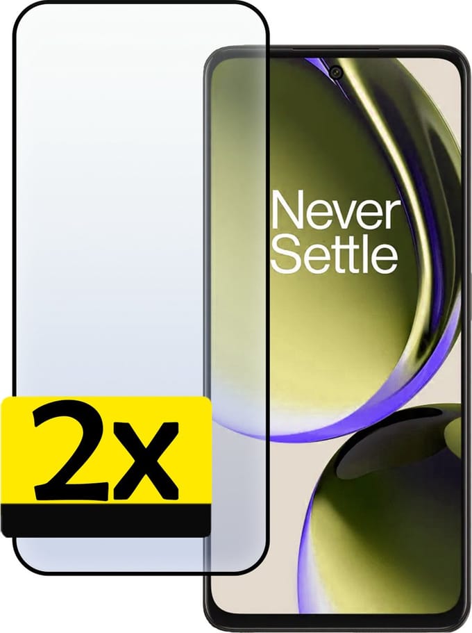 Screenprotector - Geschikt voor OnePlus Nord CE 3 Lite - 2 Stuks - Full Cover - Beschermglas - Gehard Glas - Tempered Glass - Screen Protector