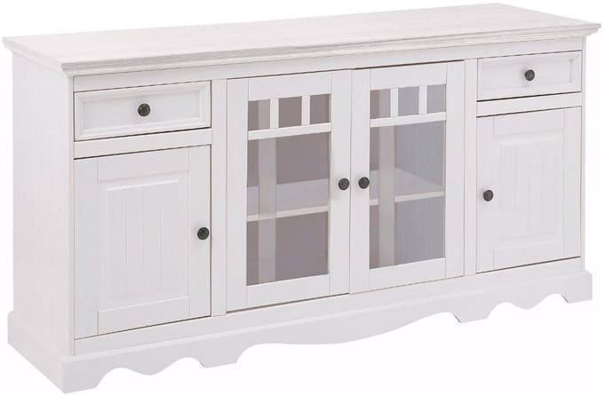 Melissa - Dressoir 2 Glasdeur 2 Laden 2 Deuren (85 x 169 x 45 cm)