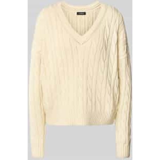 Gebreide pullover met V-hals, model 'TEDURPH'