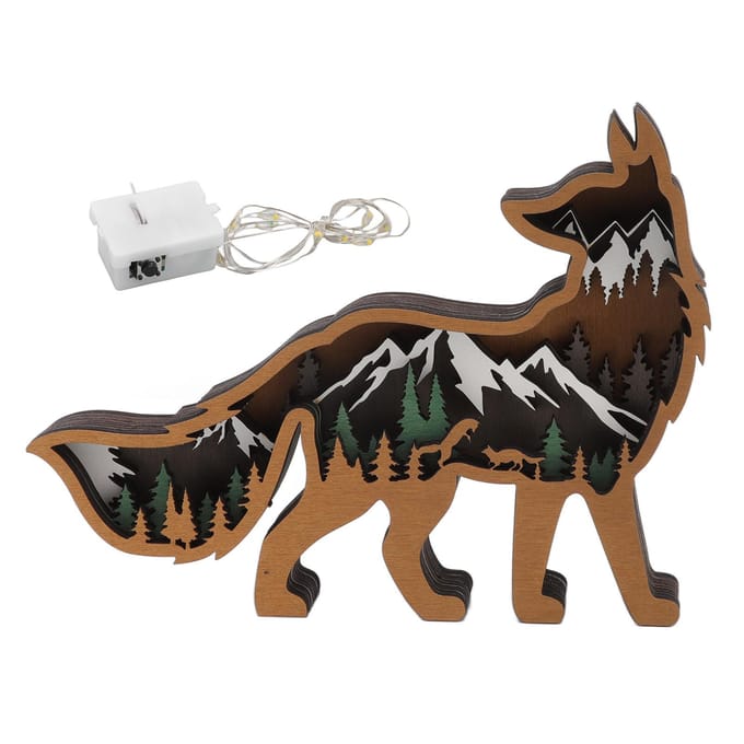Statue d'Animal en Bois Buis Ébavuré Surface Lisse Finition Soignée Décoration d'Intérieur Artisanat pour black