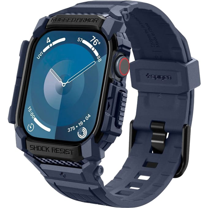 Spigen Rugged Armor™ Pro case voor de Apple Watch Series 10 / 11 - 46 mm - Navy Blue