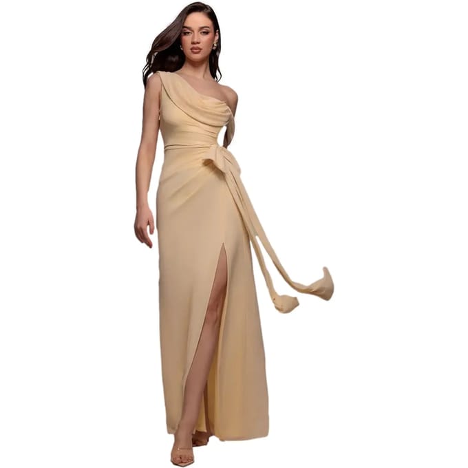 Asymmetrische jurk dames Goddiva Maxi