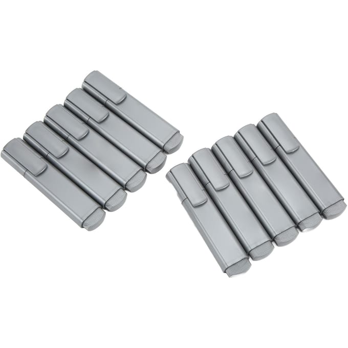 10 Pièces Surligneur Couleur Métallique Inodore Couleur Uniforme Design Ergonomique Repousse les Taches Inaltérable gray