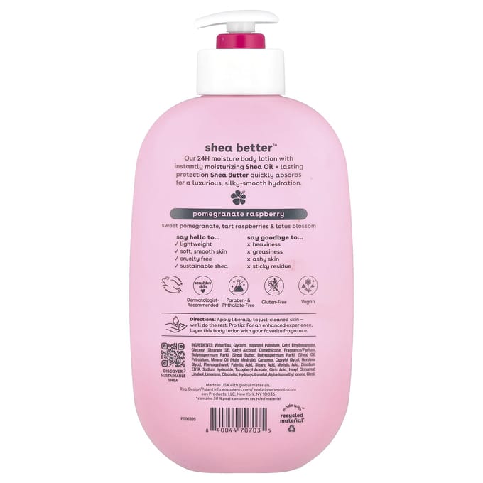 Shea Better™, 24H Hydraterende Bodylotion, Granaatappel Framboos, 473 ml (16 fl oz) white
