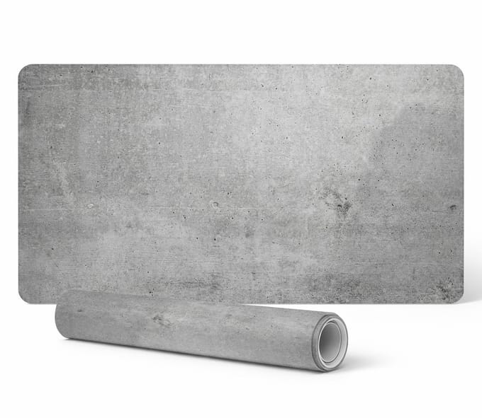 Vinyl bureauonderlegger met stijlvolle betonstructuurprint 90x45 cm