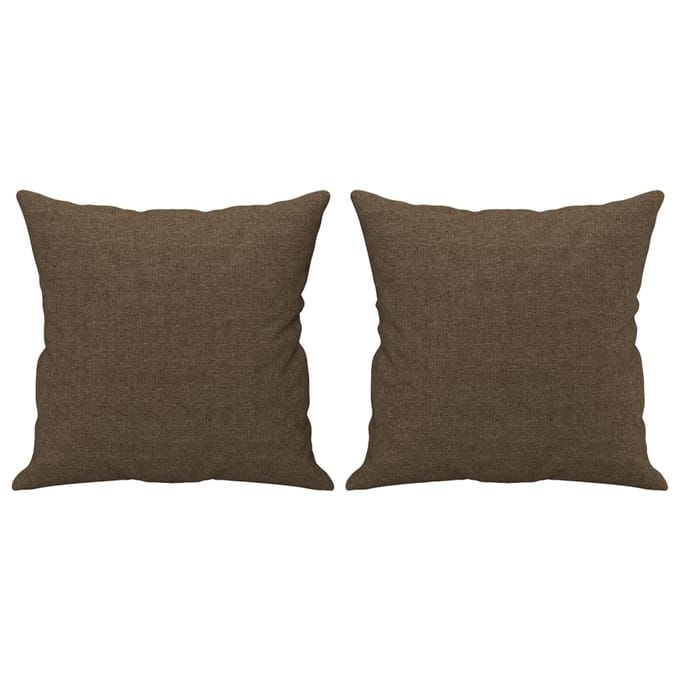 vidaXL - Sierkussens - 2 - st - 40x40 - cm - stof - bruin
