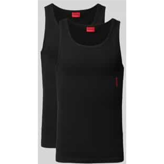 Hugo Boss Stretch Tanktops Slim Fit (2-Pack) - Heren Singlets - Zwart - Maat M
