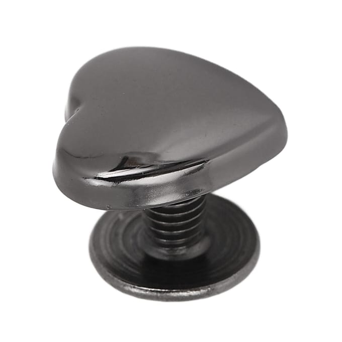 20 Pièces Rivets Cœur 10mm Métal Décoratif Forme Cœur Rivets avec Vis PH pour Projets Cuir or