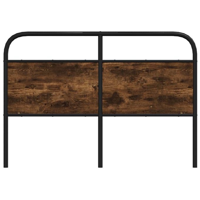 vidaXL - Vervangend - hoofdbord - 135 - cm - staal - en - gerookt - eikenkleurig
