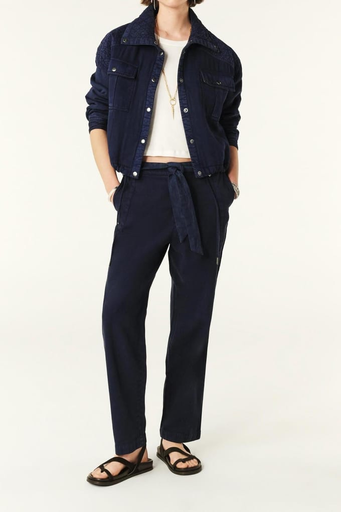 BA&SH Straight Trousers Bluenuit Maat: 42 | Straight Broeken Outlet | Dames | Blauw