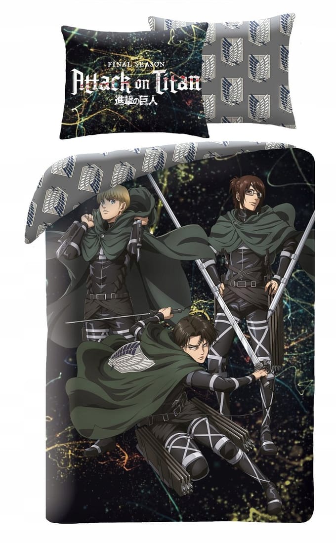 Attack on Titan Dekbedovertrek Final Season - 140 x 200 + 70 x 90 cm - Polyester