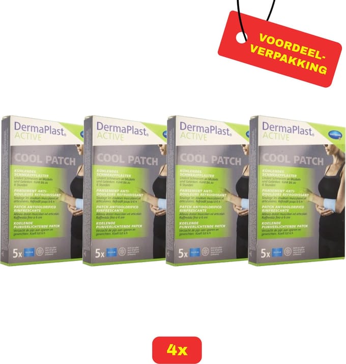 4X DermaPlast Active Cool Patch - 4x 5 stuks - Voordeelverpakking!