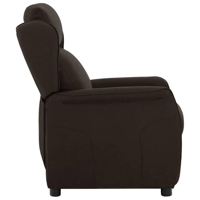 vidaXL Ligstoel Donkerbruin 66,5 x 94 x 101,5 cm Polyester