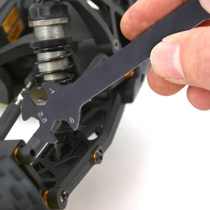Afstandsbediening Model Speelgoed Gereedschap Metalen Accessoire Multifunctionele Sleutel voor RC Auto white