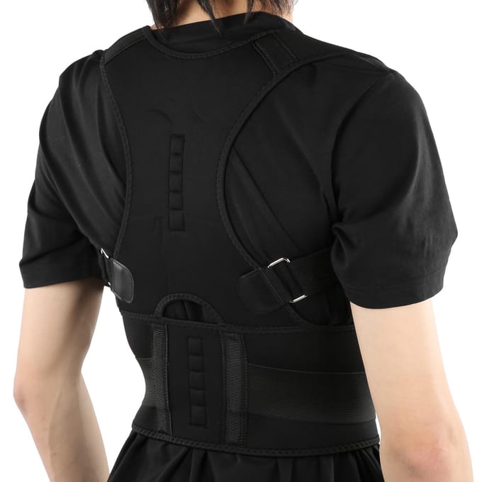 Rug Correctie Tape Band Krachttraining Kyfose Corrector Zitbeugel Zwart M black